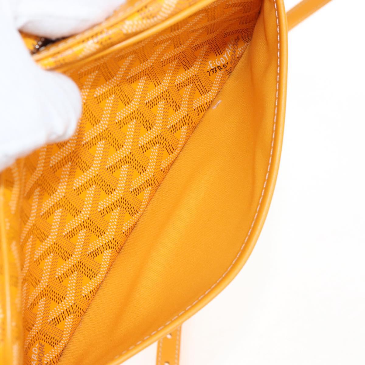 Goyard Herringbone Cup Veil PM Shoulder Bag PVC Yellow Auth 212605SAM