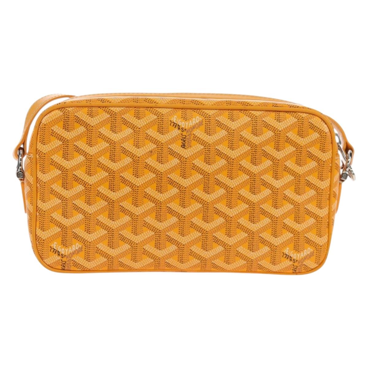 Goyard Herringbone Cup Veil PM Shoulder Bag PVC Yellow Auth 212605SAM