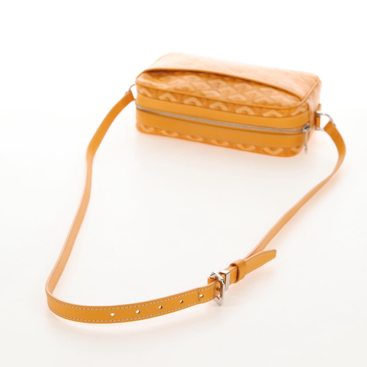 Goyard Herringbone Cup Veil PM Shoulder Bag PVC Yellow Auth 212605SAM