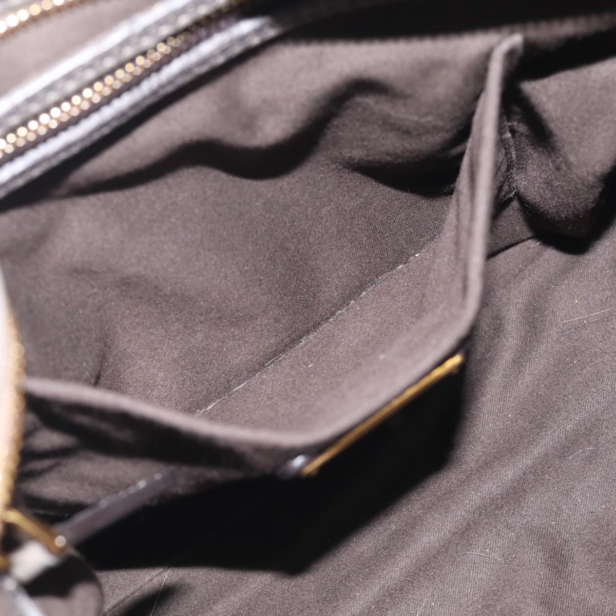 Miu Miu Hand Bag Leather 2way Gray Gold Auth 212702V