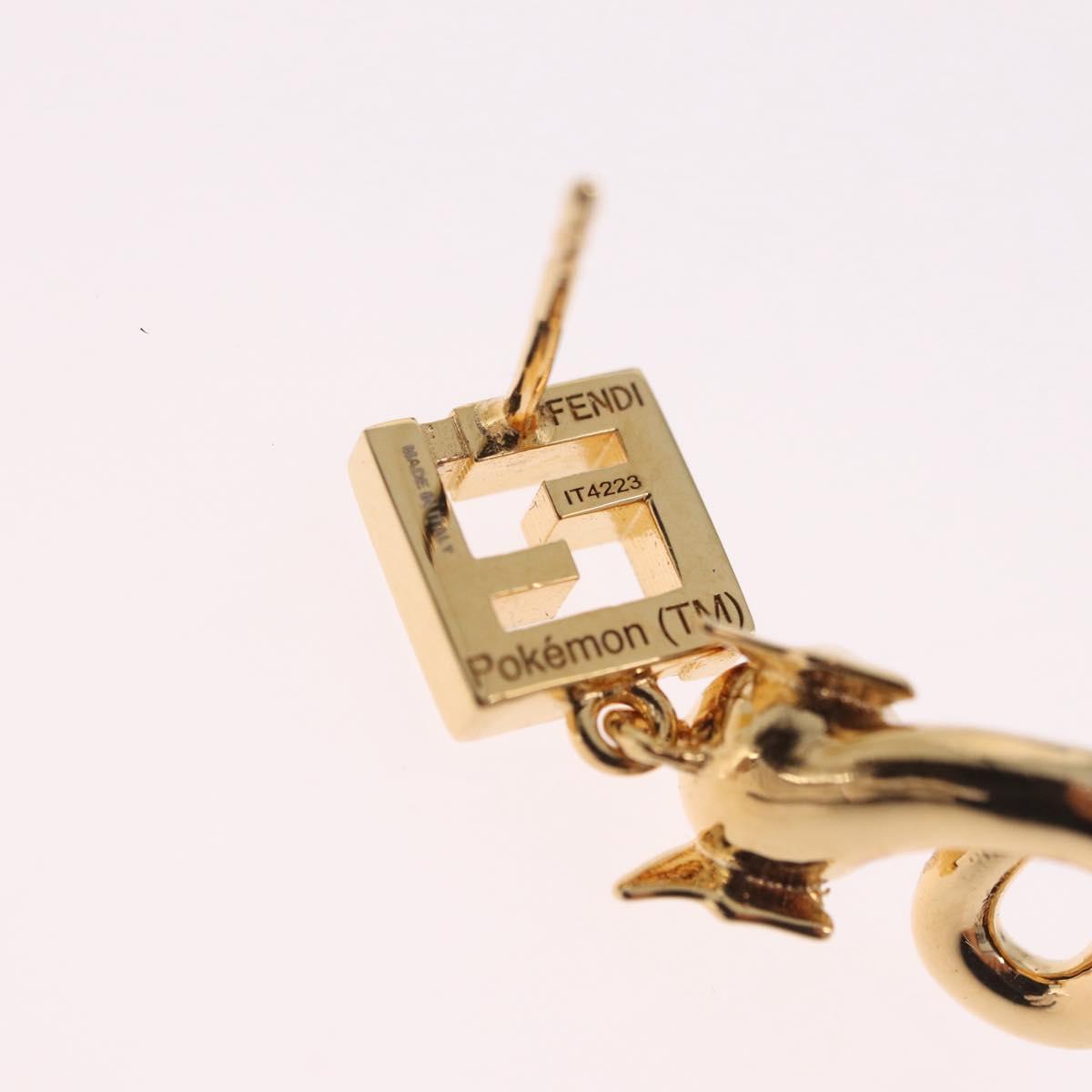 FENDI x FRGMT x POKÉMON Mini Lew Pierce Gold TI4223 Auth 212703SM