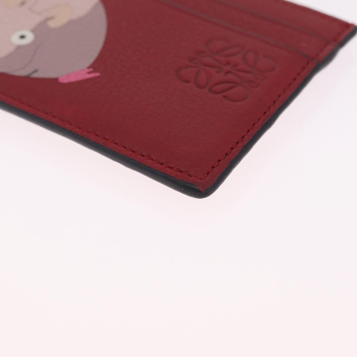 LOEWE x Studio Ghibli Baby Mouse Card Case Leather Red Auth 212707SM