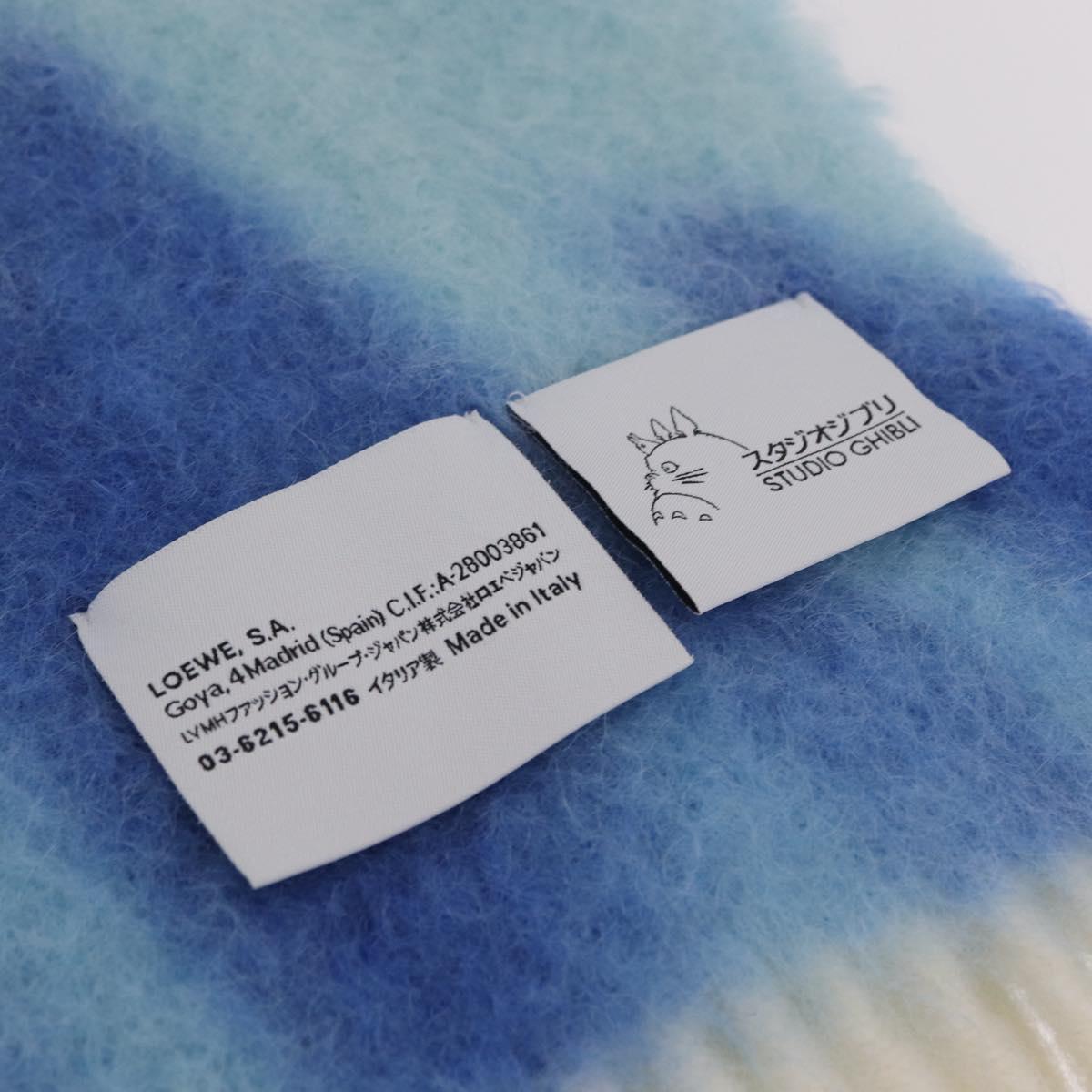 LOEWE x Studio Ghibli Calcifer Scarf Mohair Blue Auth 212708SM
