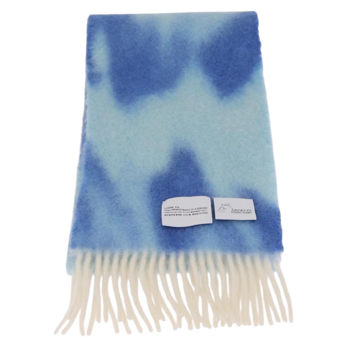 LOEWE x Studio Ghibli Calcifer Scarf Mohair Blue Auth 212708SM