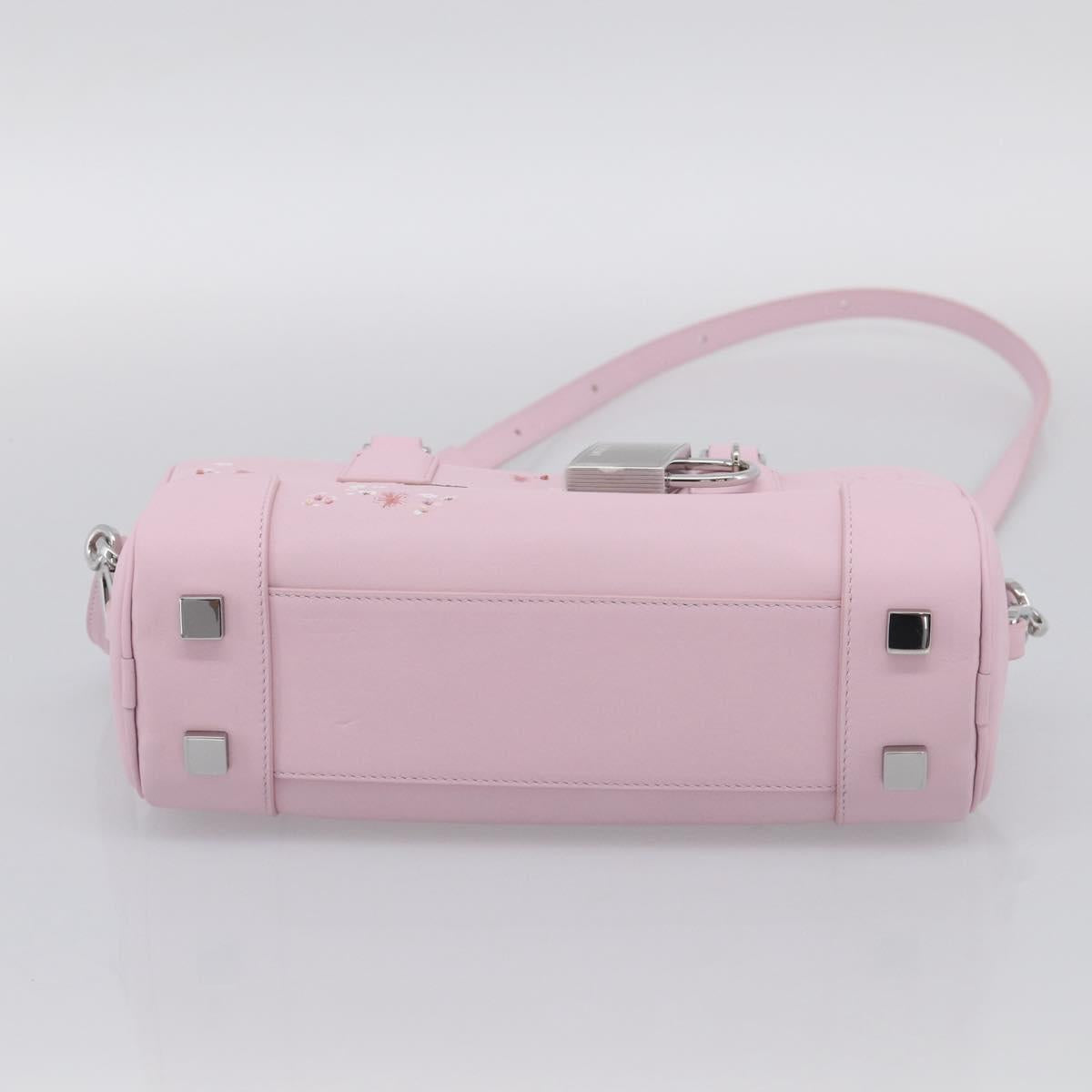 LOEWE x Suna Fujita Hammock 23 Bag Leather 2way Pink Silver Auth 212710SM