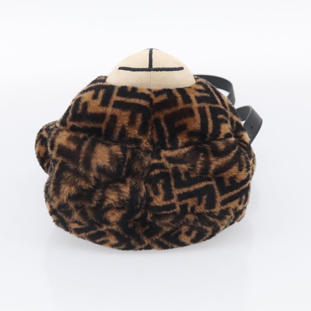 FENDI Zucca Canvas Hand Bag Bore 2way Black Brown Auth 212712SM