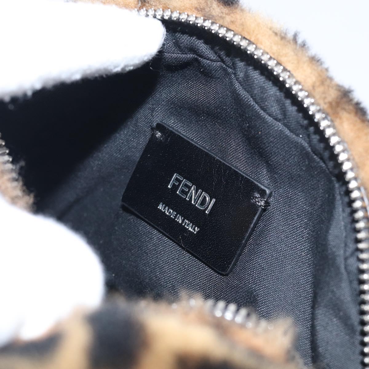 FENDI Zucca Canvas Hand Bag Bore 2way Black Brown Auth 212712SM