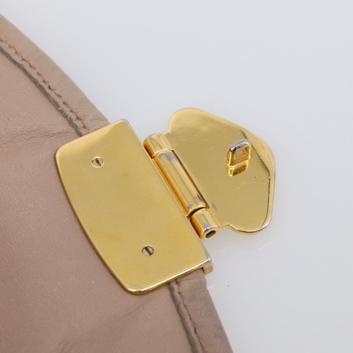 Miu Miu Matelasse Hand Bag Leather 2way Pink Gold Auth 212719A