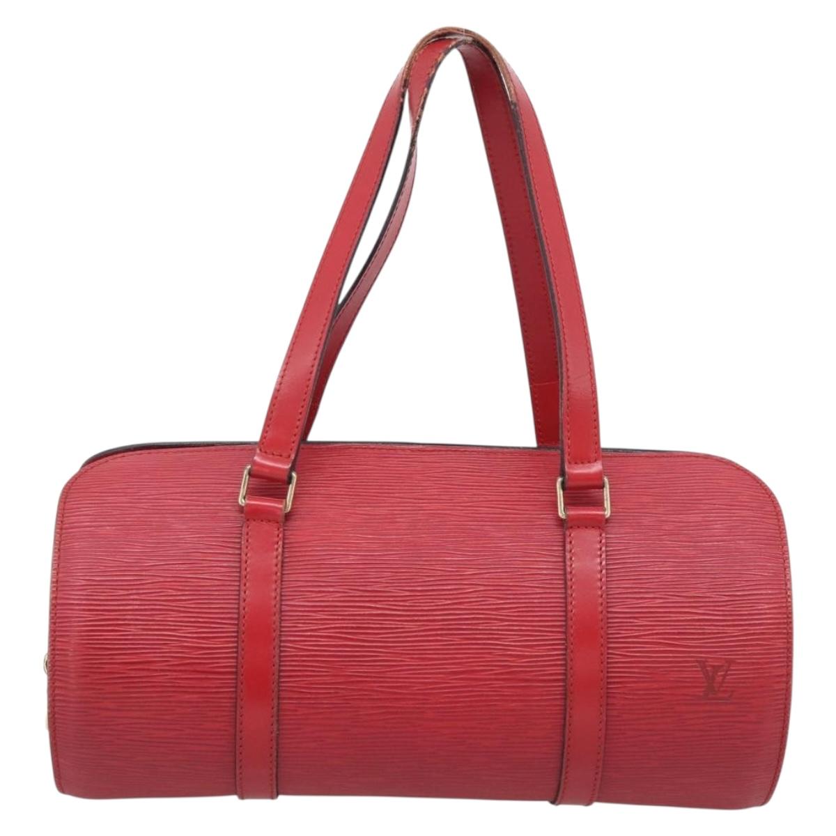 LOUIS VUITTON Epi Soufflot Hand Bag Red M52227 LV Auth 212721