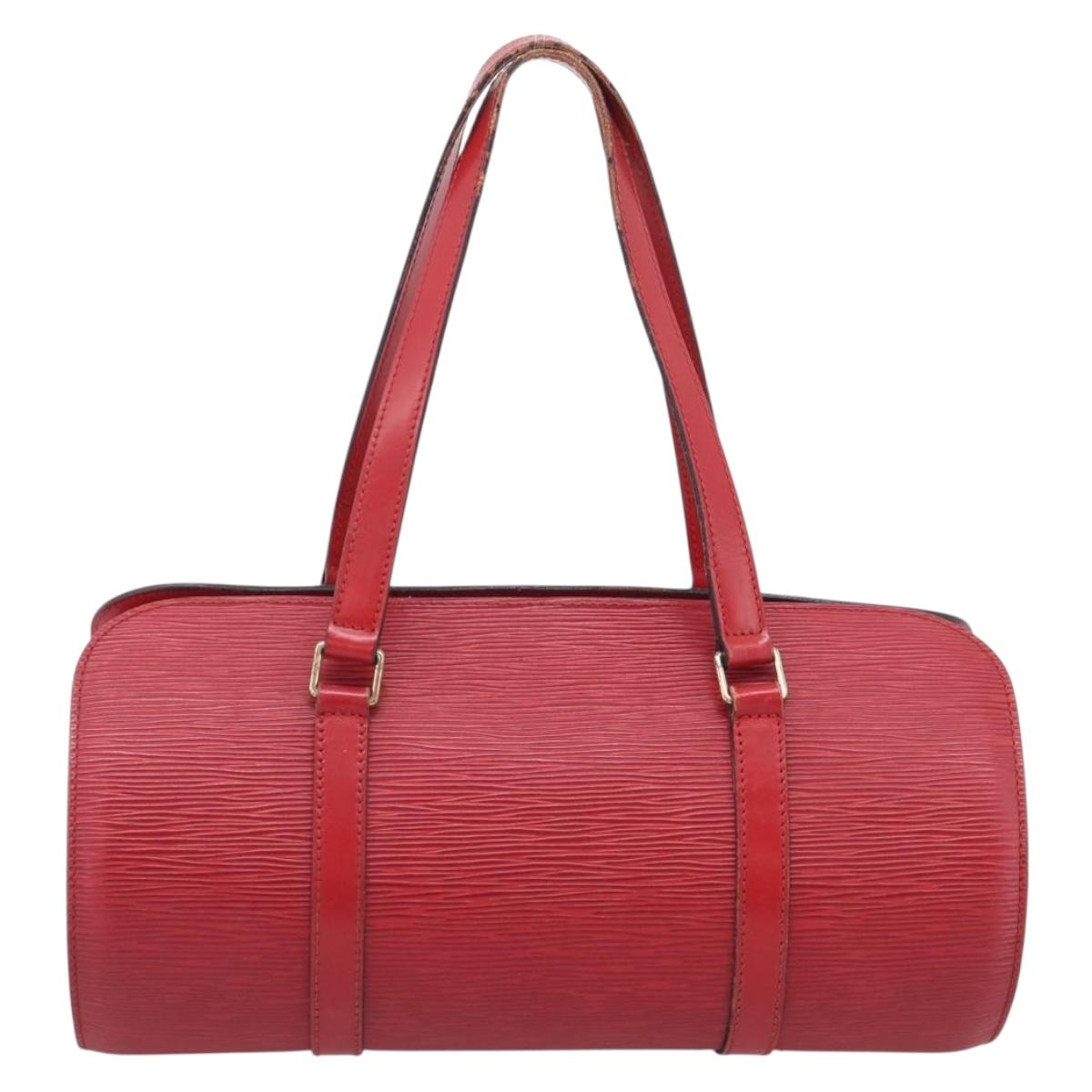 LOUIS VUITTON Epi Soufflot Hand Bag Red M52227 LV Auth 212721
