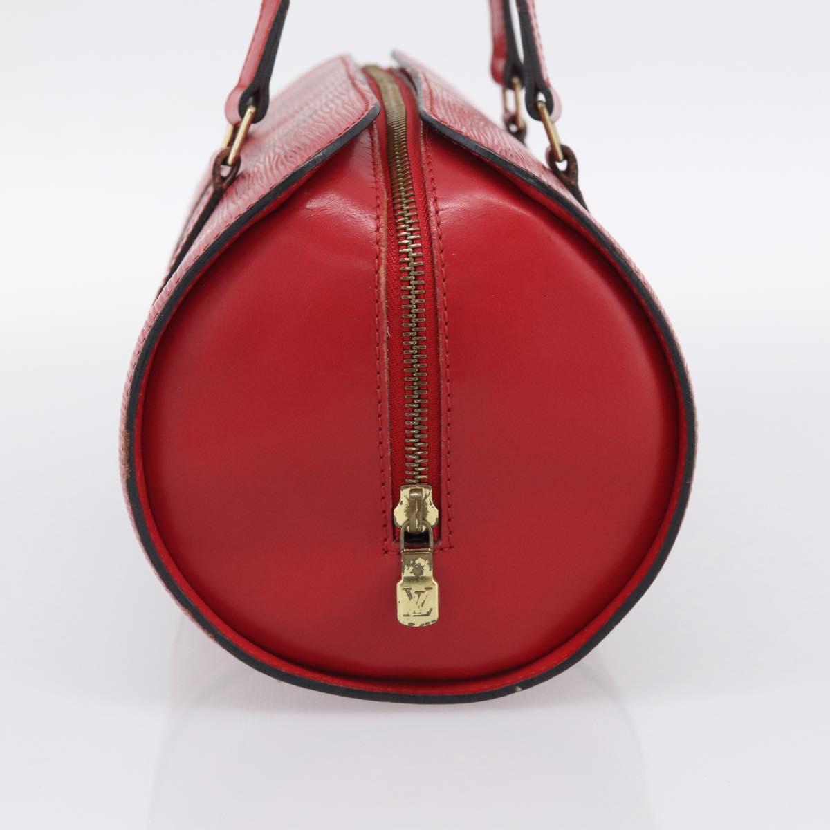 LOUIS VUITTON Epi Soufflot Hand Bag Red M52227 LV Auth 212721