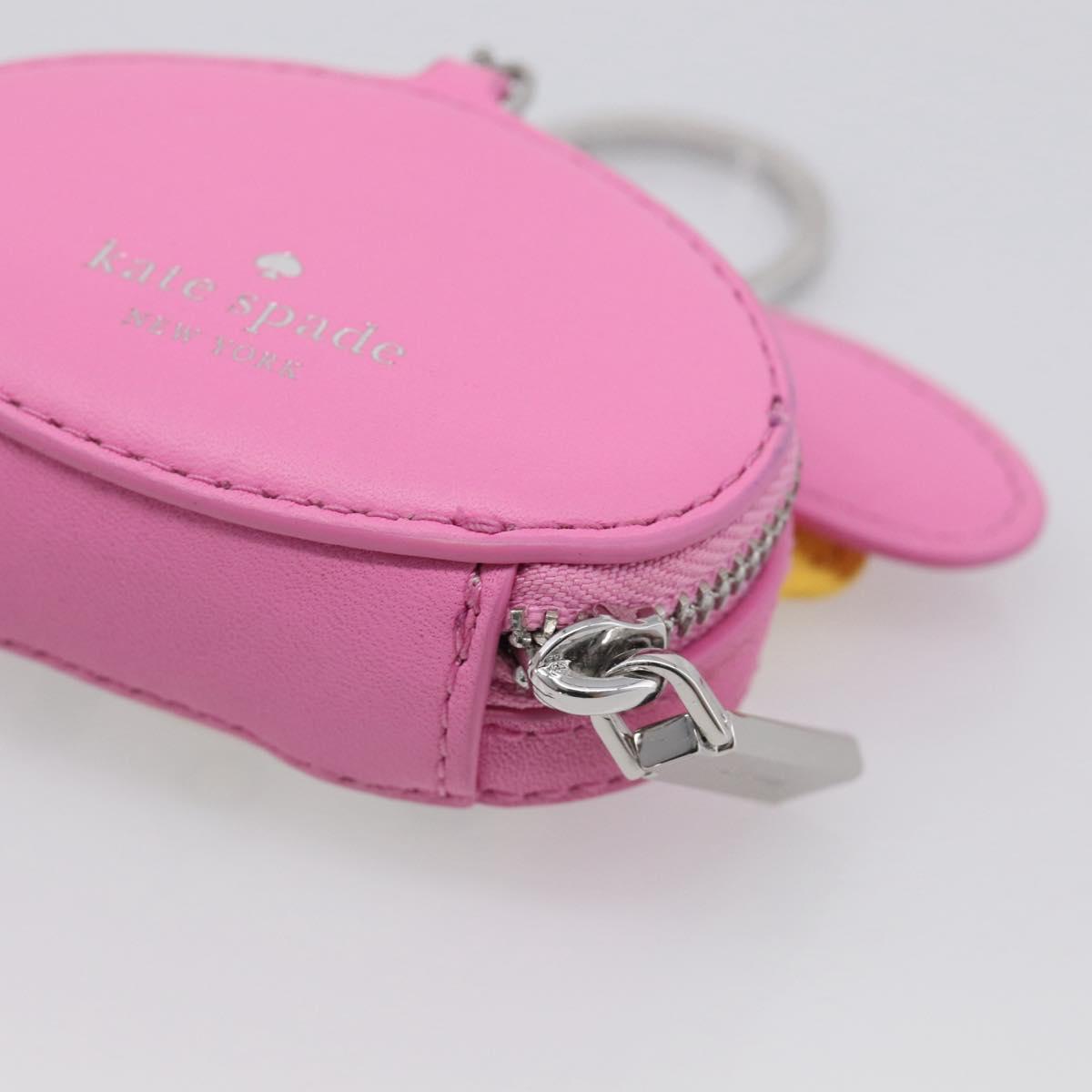 kate spade x Sanrio My Melody Bag Charm Leather Pink Silver Auth 212730M