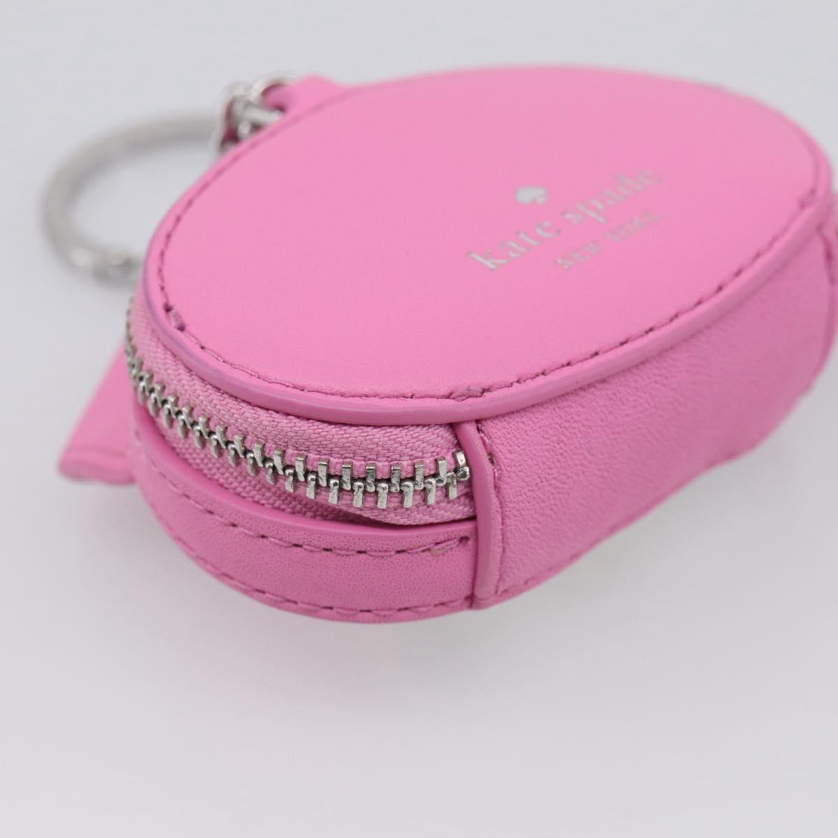kate spade x Sanrio My Melody Bag Charm Leather Pink Silver Auth 212730M