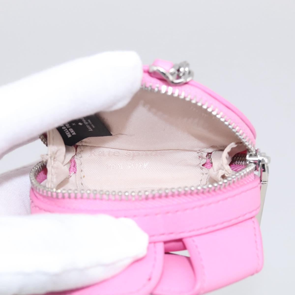 kate spade x Sanrio My Melody Bag Charm Leather Pink Silver Auth 212730M