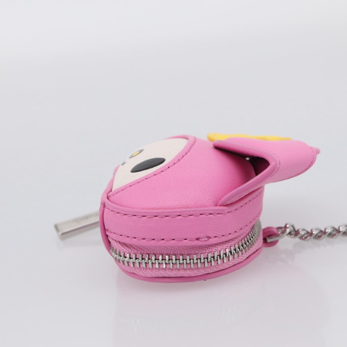 kate spade x Sanrio My Melody Bag Charm Leather Pink Silver Auth 212730M