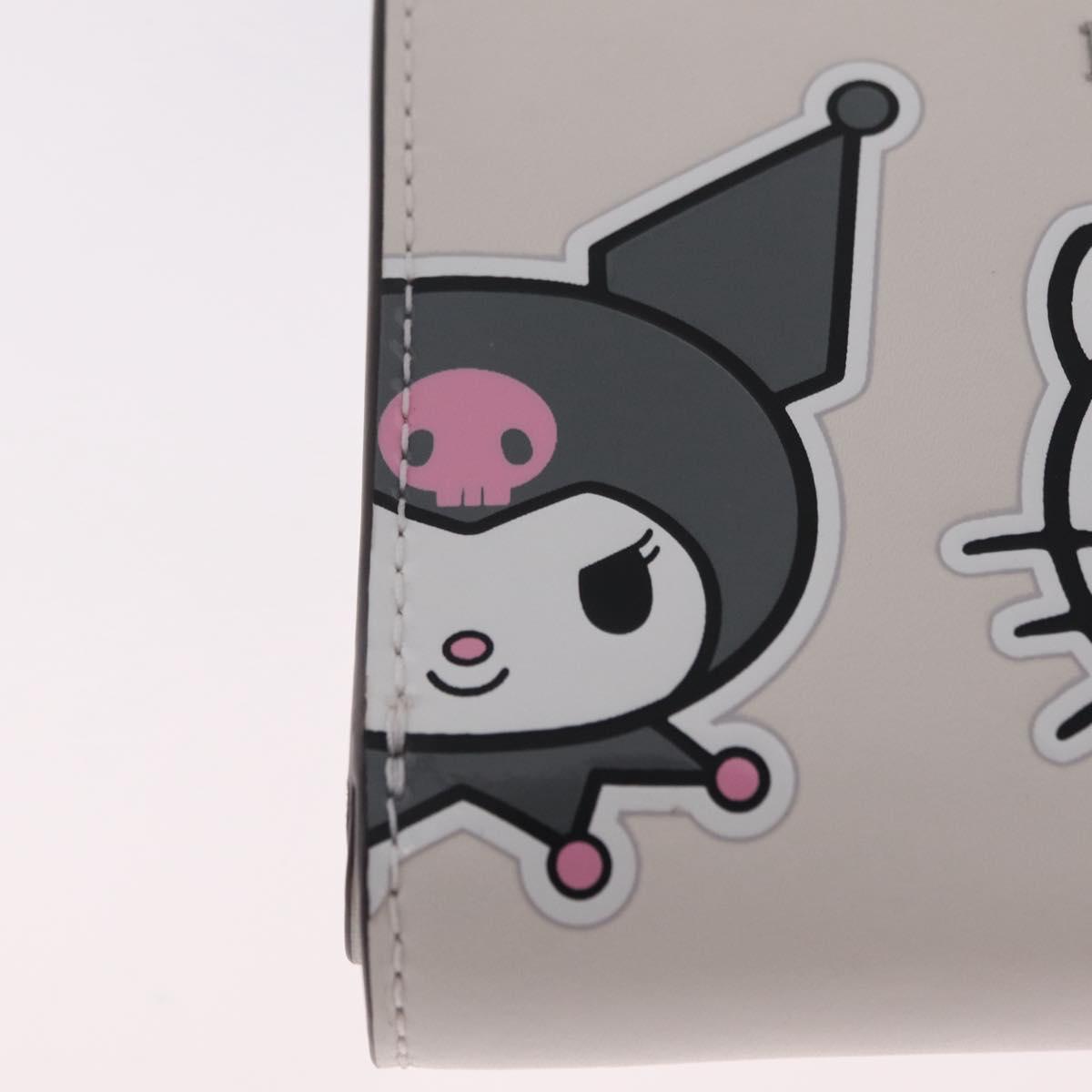 kate spade x Sanrio My Melody Kitty Kuromi Wallet Leather Silver Auth 212732A