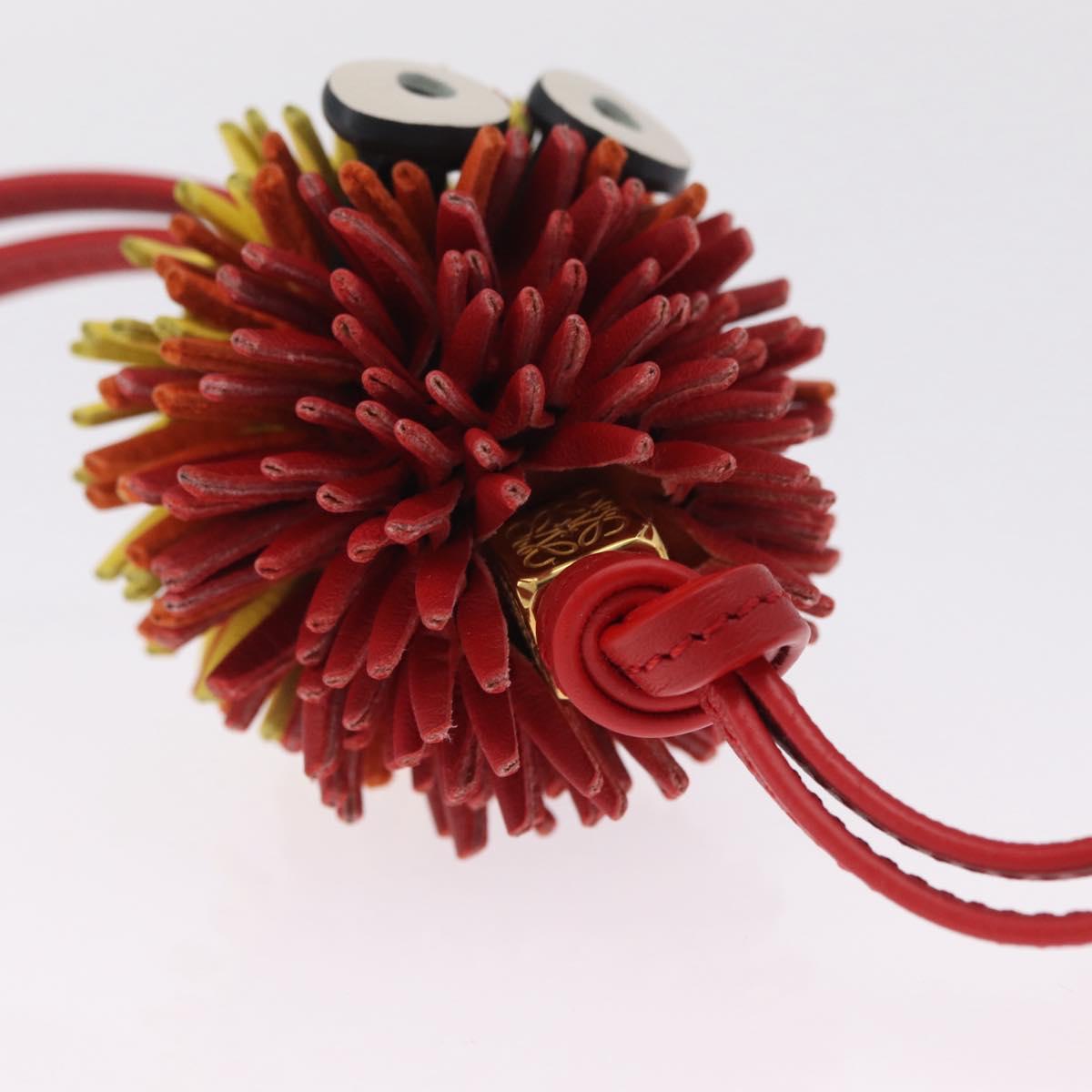 LOEWE x Studio Ghibli Calcifer Bag Charm Leather Red Gold Auth 212733SAM