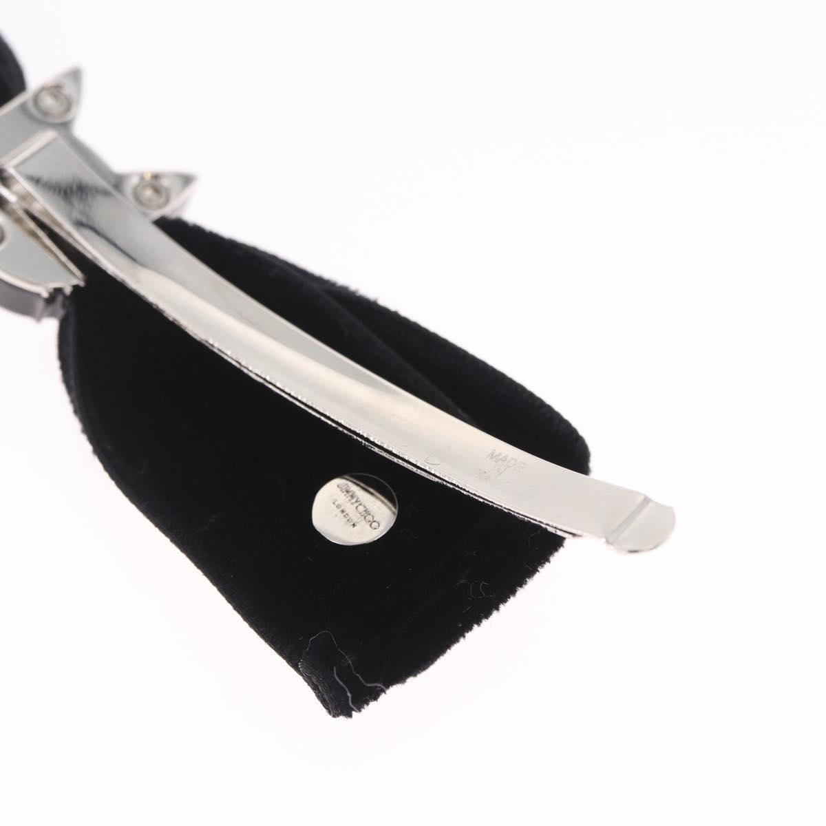 Jimmy Choo x Sailor Moon Hair Clip Luna Velor Black Silver Auth 212735SM