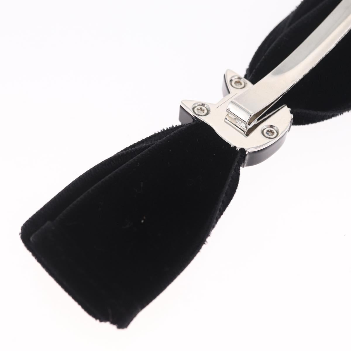 Jimmy Choo x Sailor Moon Hair Clip Luna Velor Black Silver Auth 212735SM