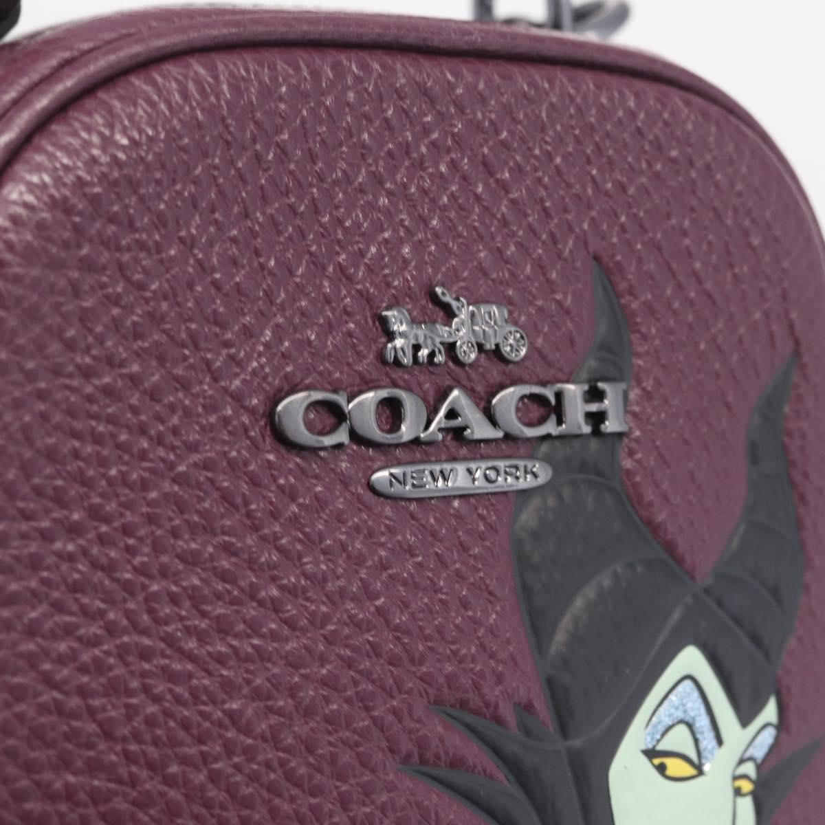 Coach ×Disney Maleficent Evaphone Cross Body Bag 2way Purple Auth 212736M