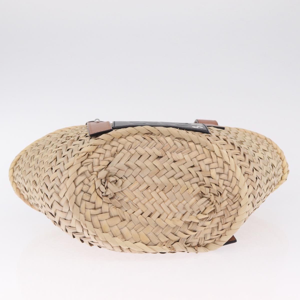 LOEWE x Studio Ghibli Soot Sprite Basket Bag Small Raffia Beige Auth 212755M