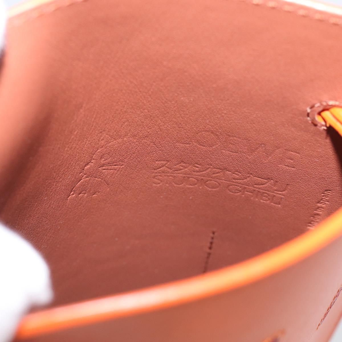 LOEWE x Ghibli Calcifer Dice Pocket Shoulder Bag Leather Orange Auth 212781SM
