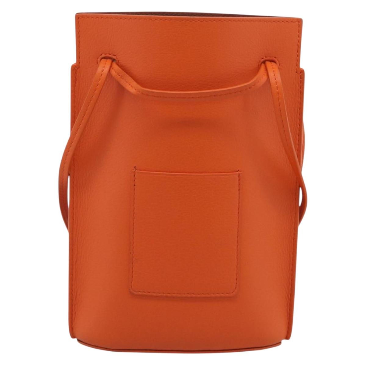 LOEWE x Ghibli Calcifer Dice Pocket Shoulder Bag Leather Orange Auth 212781SM