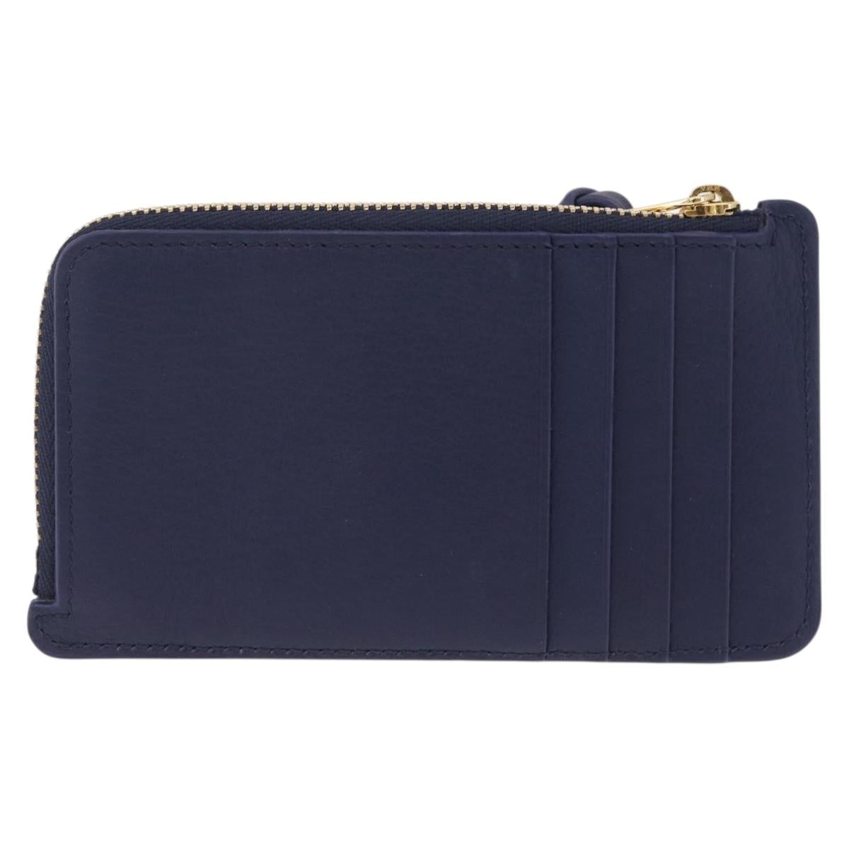 LOEWE x Studio Ghibli Howl Card Case Leather Navy Gold Auth 212783SM