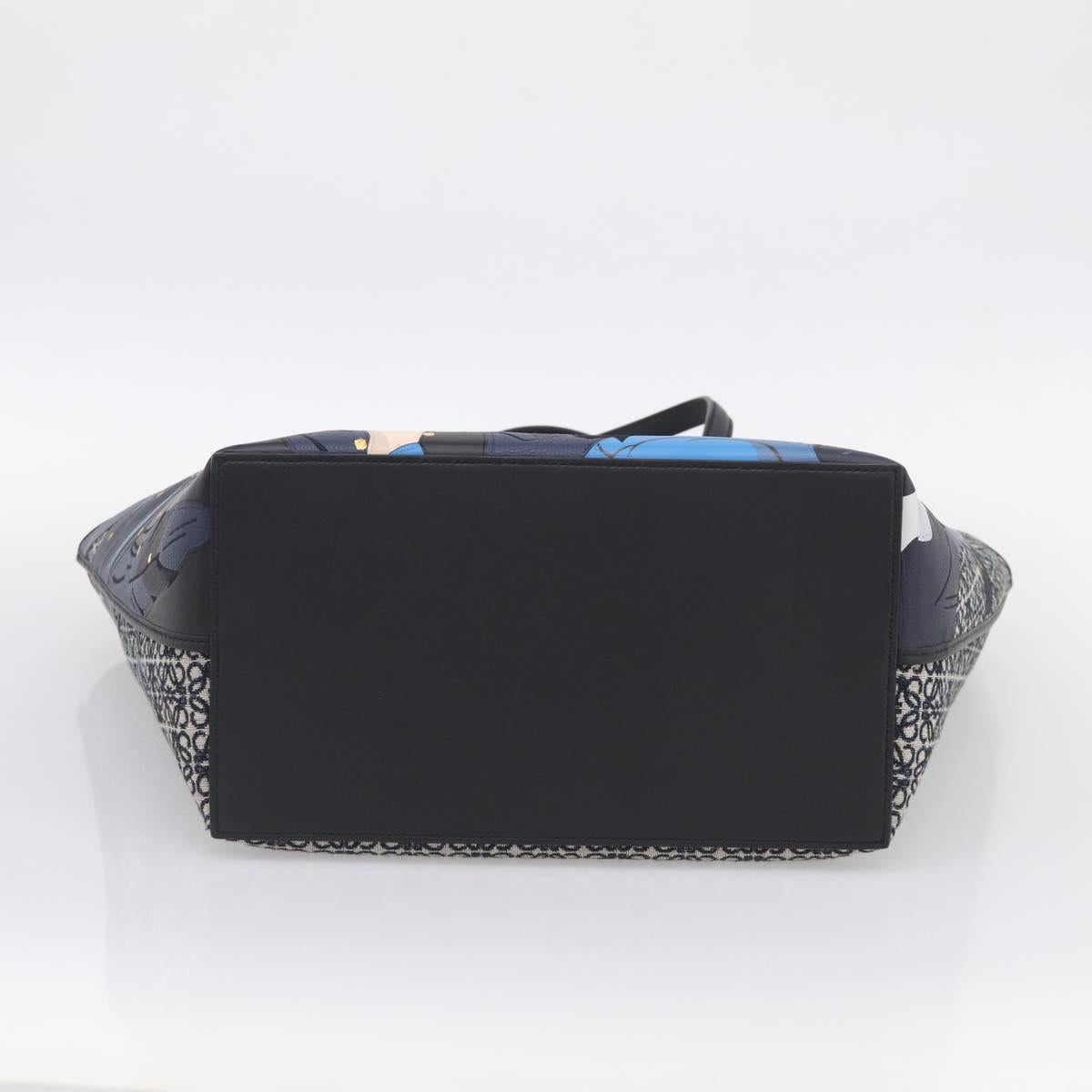 LOEWE x Studio Ghibli Howl Sophie Tote Bag Leather Canvas Black Auth 212784SM