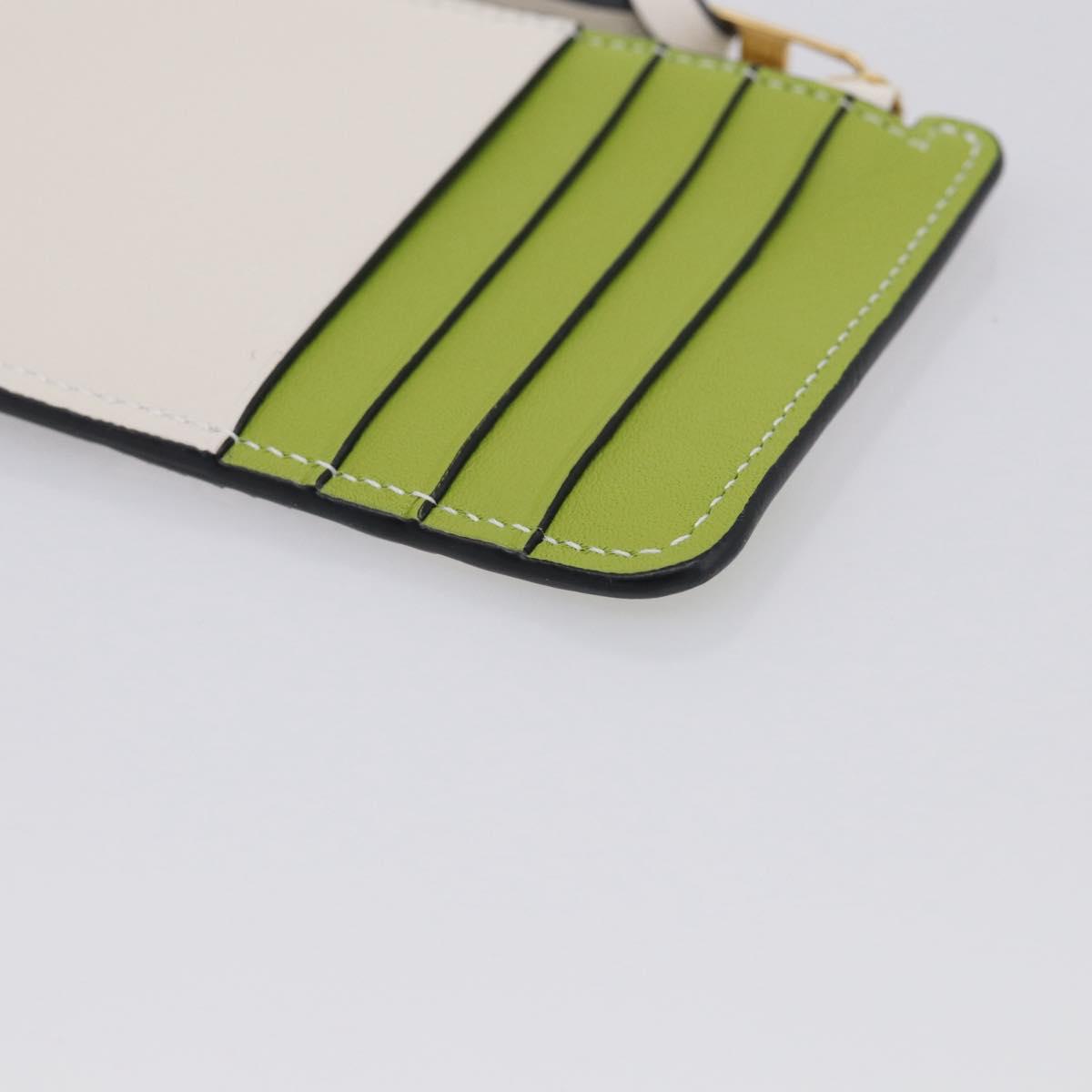 LOEWE x Studio Ghibli Otorisama Card Case Leather White Gold Auth 212785SM