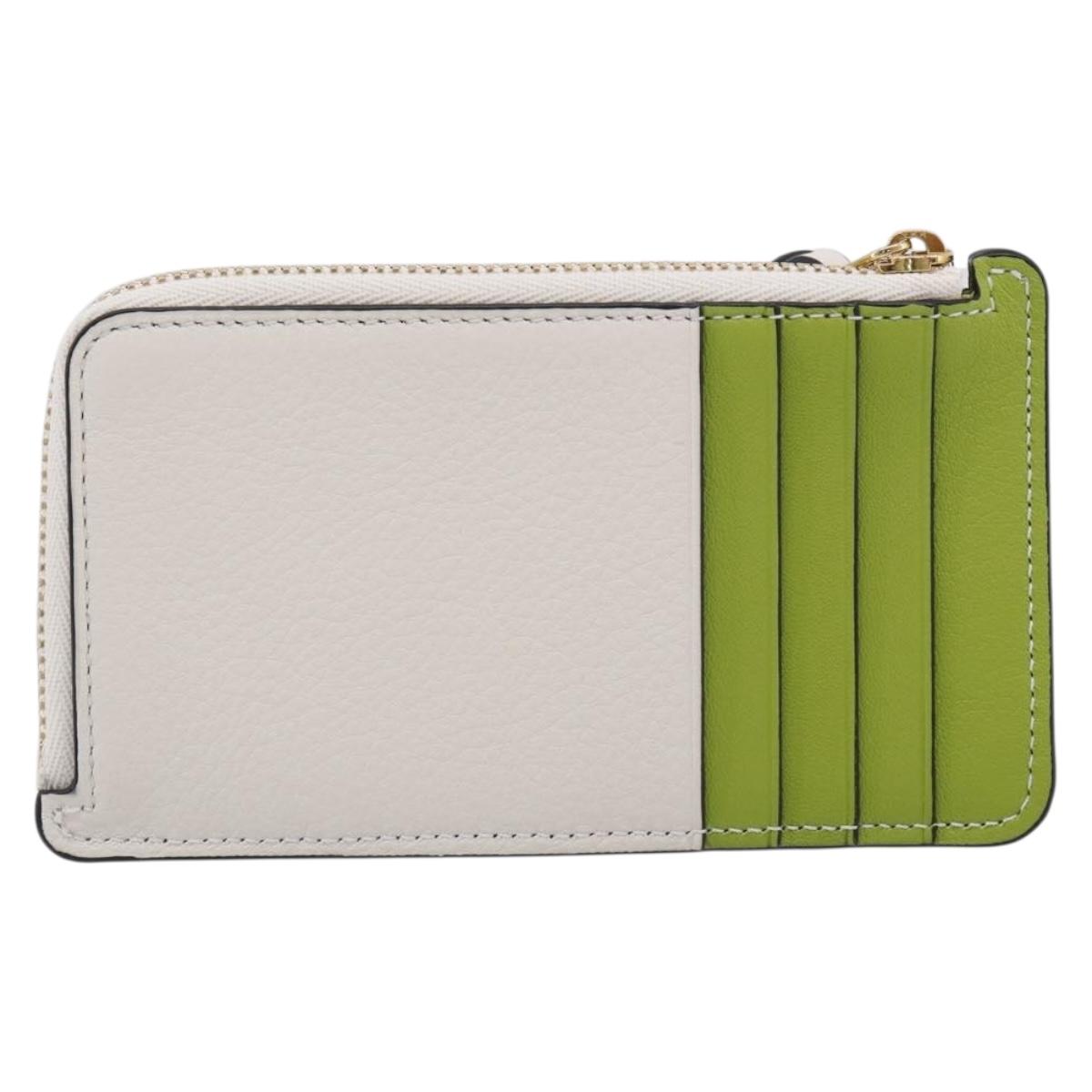 LOEWE x Studio Ghibli Otorisama Card Case Leather White Gold Auth 212785SM