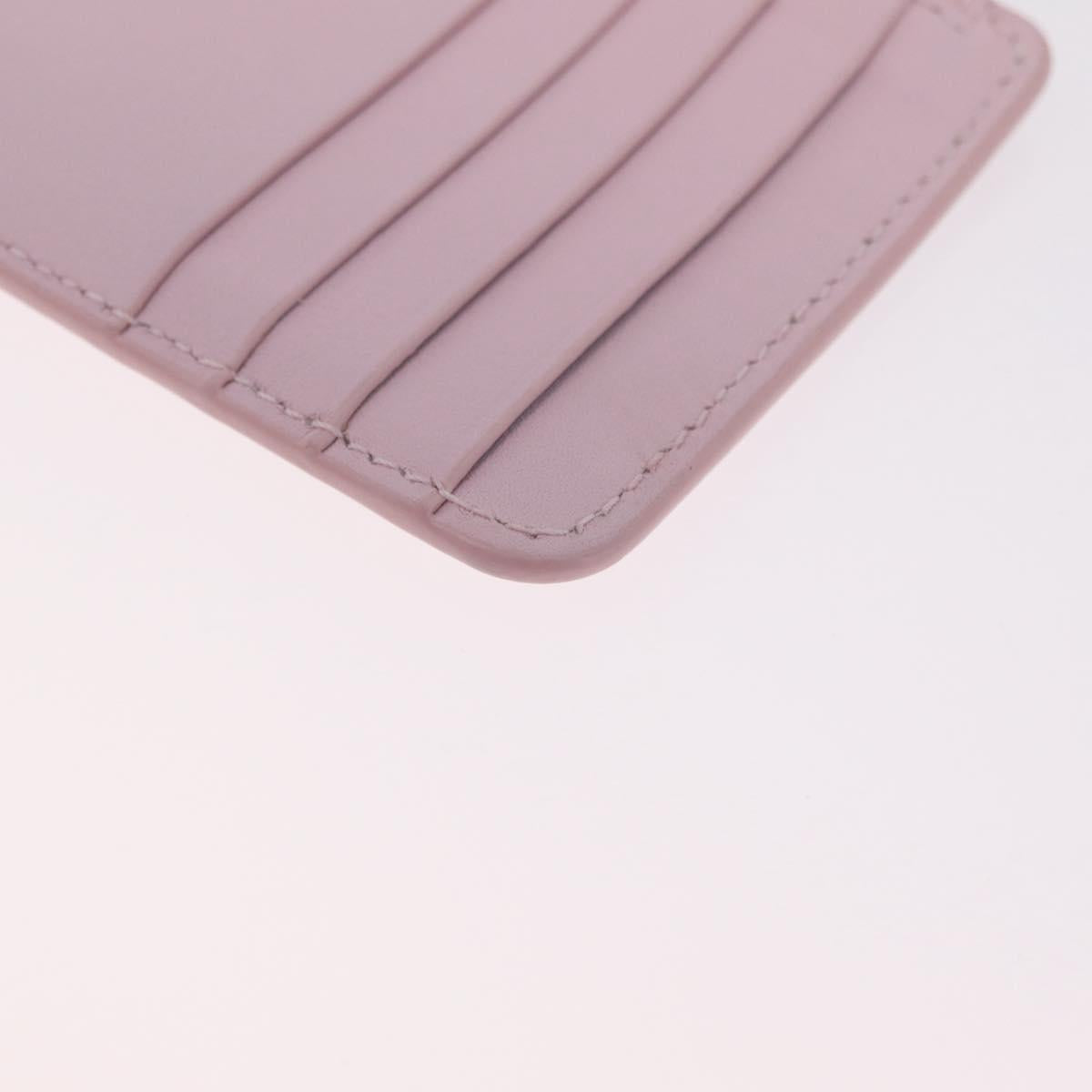 LOEWE x Suna Fujita Card Case Leather Japan Limited Pink Silver Auth 212786SM