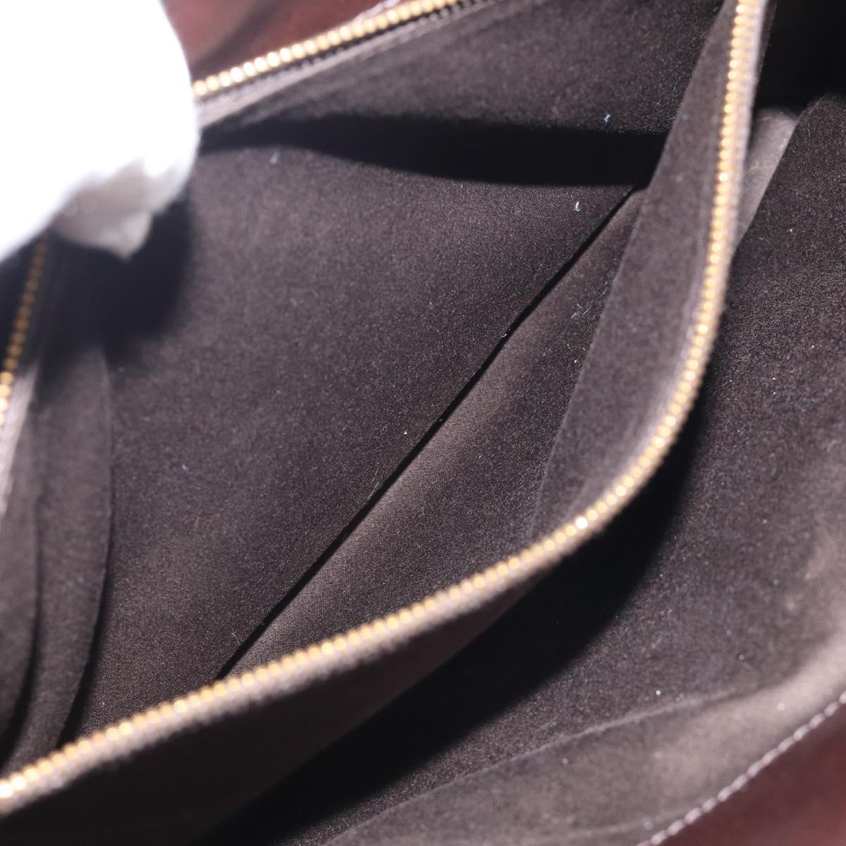 Miu Miu Hand Bag Leather Brown Gold Auth 212794A