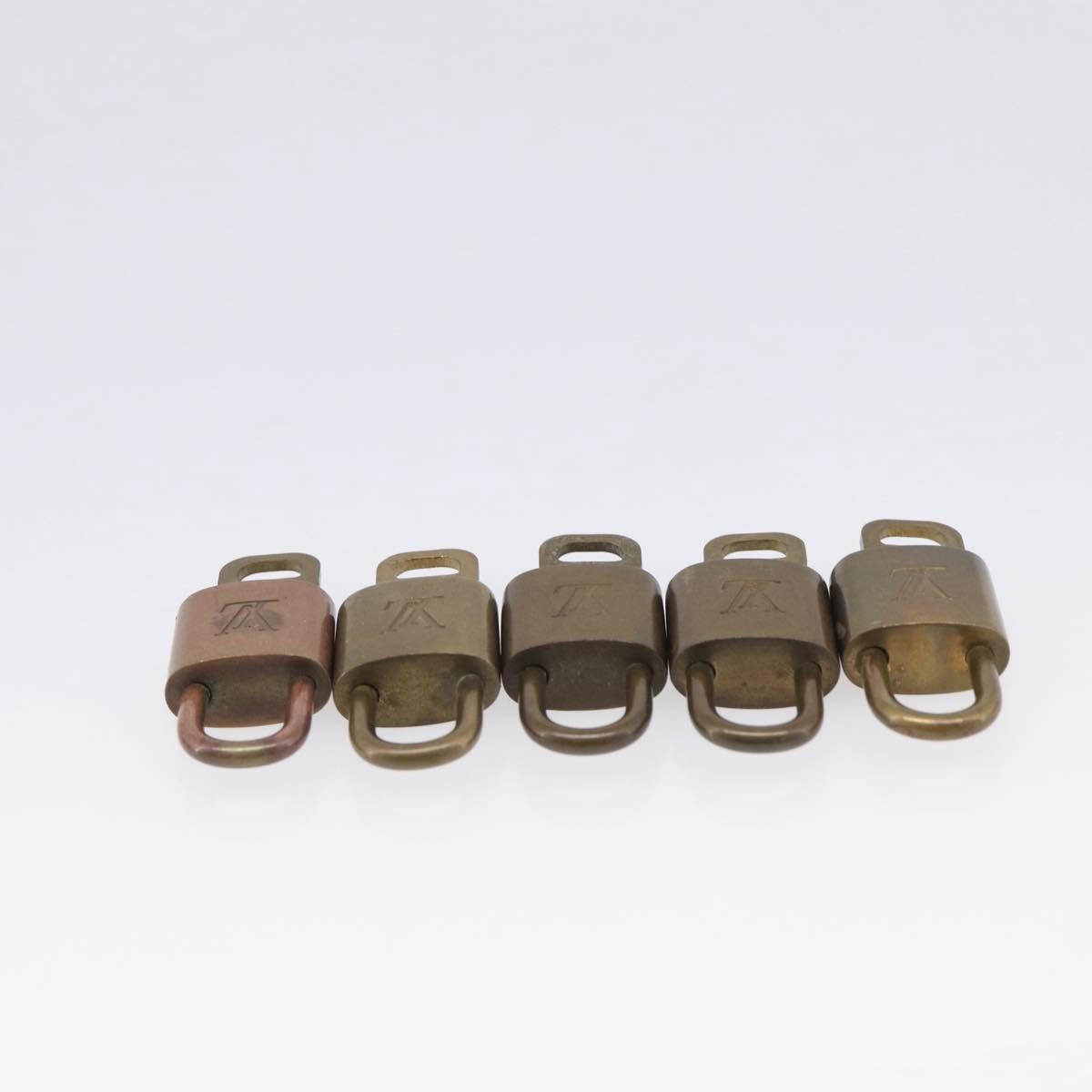 LOUIS VUITTON Padlock Metal 10 Set Gold Tone LV Auth 212796