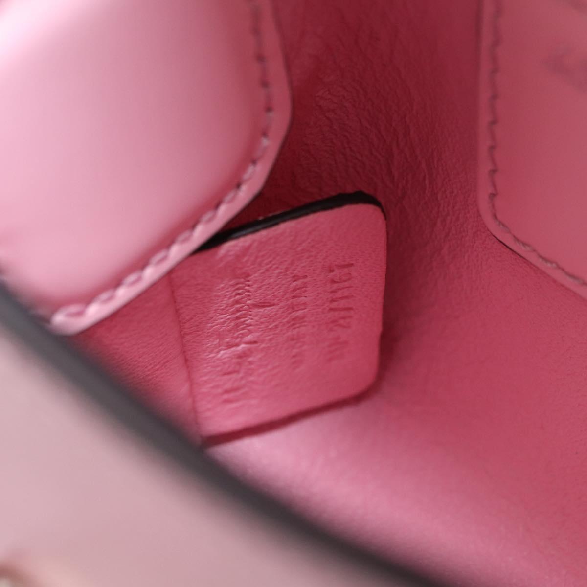 Salvatore Ferragamo Gancini Mini Hand Bag Leather Pink Auth 212917V