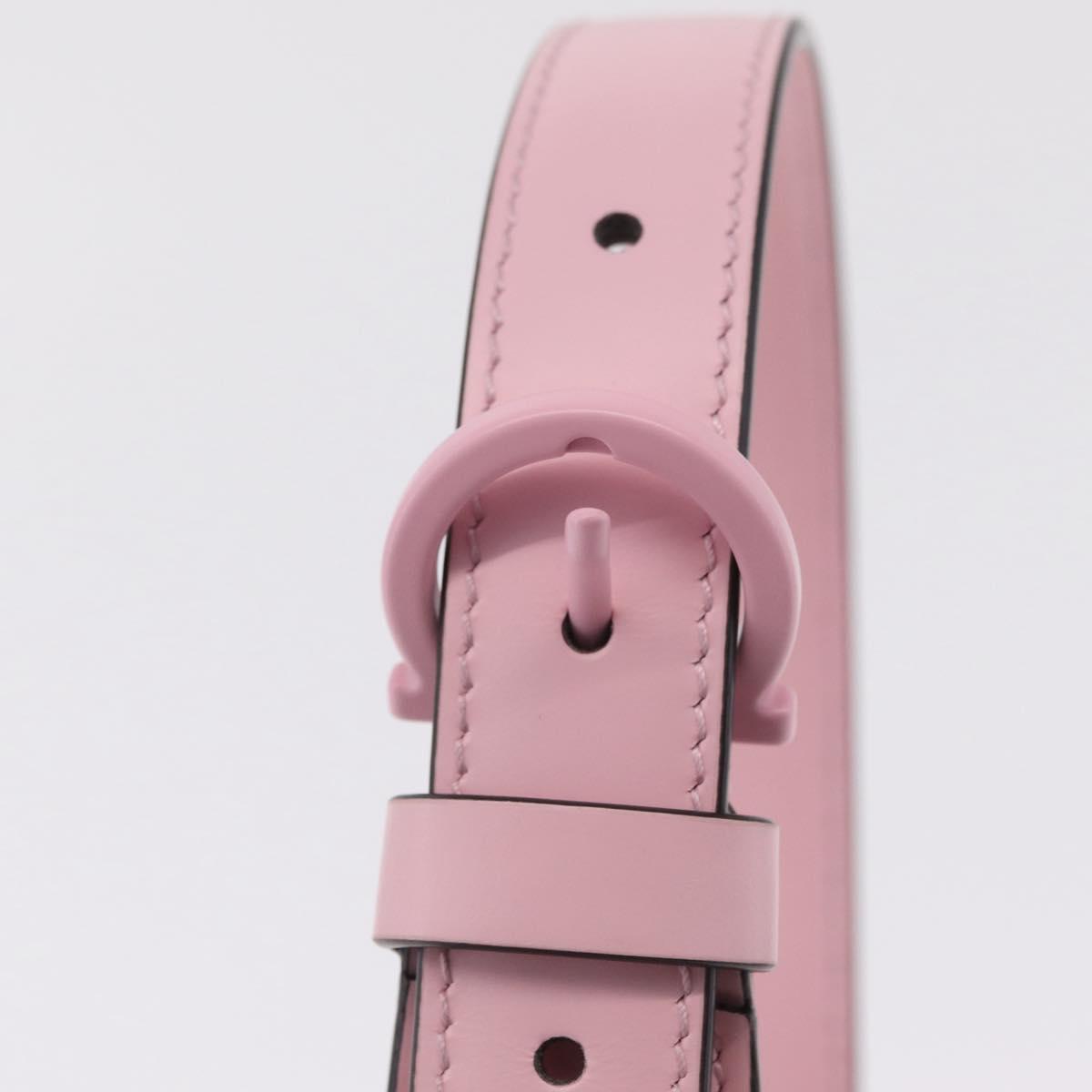 Salvatore Ferragamo Gancini Mini Hand Bag Leather Pink Auth 212917V