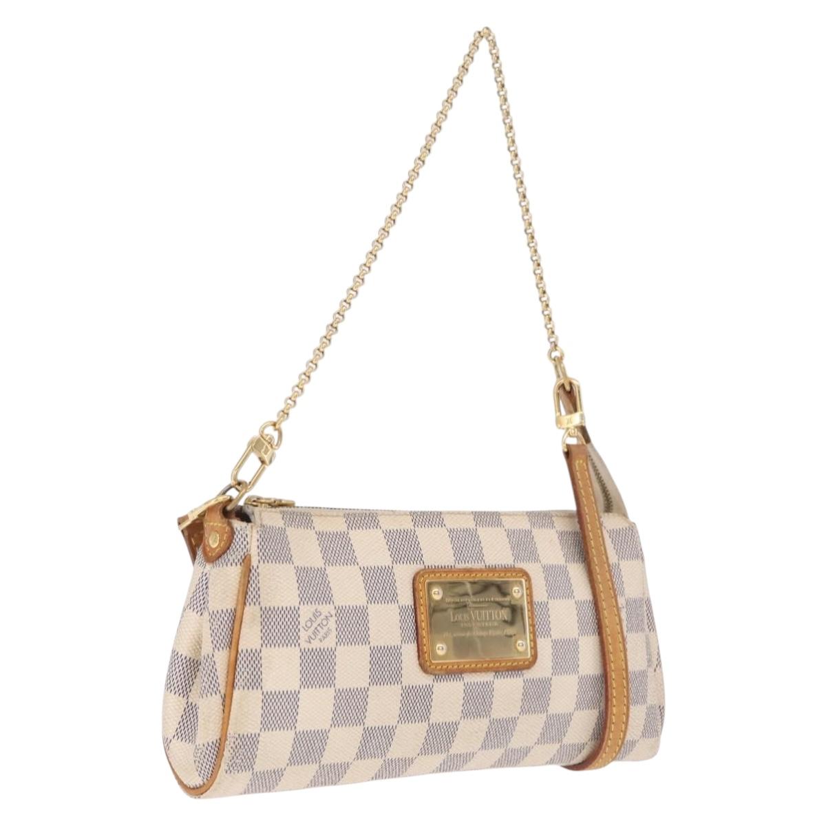 LOUIS VUITTON Damier Azur Eva Shoulder Bag 2way N55214 LV Auth 212930A