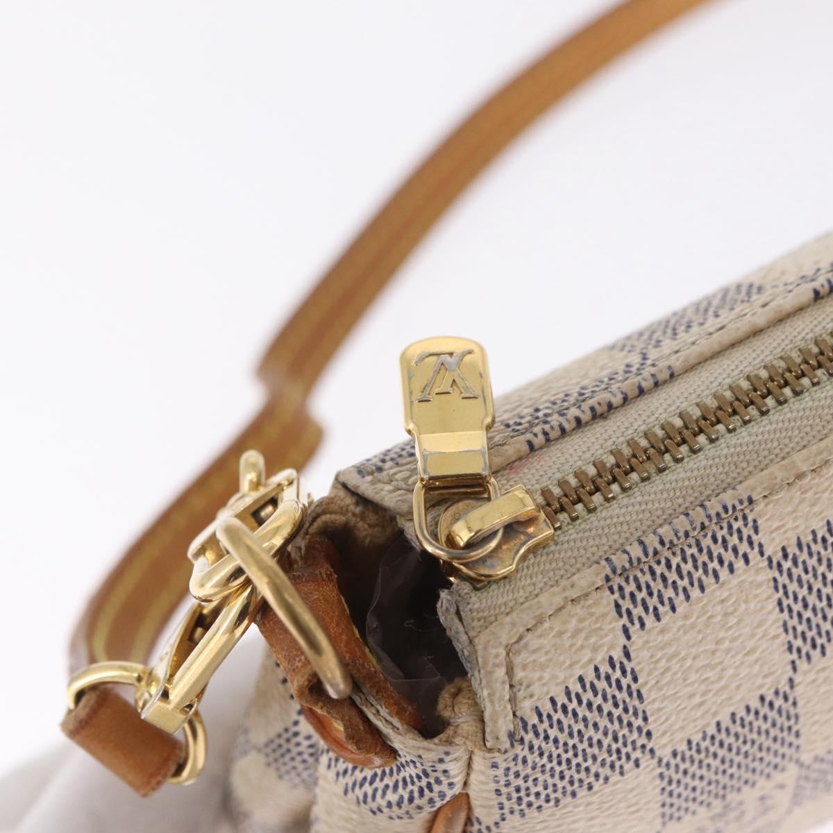 LOUIS VUITTON Damier Azur Eva Shoulder Bag 2way N55214 LV Auth 212930A
