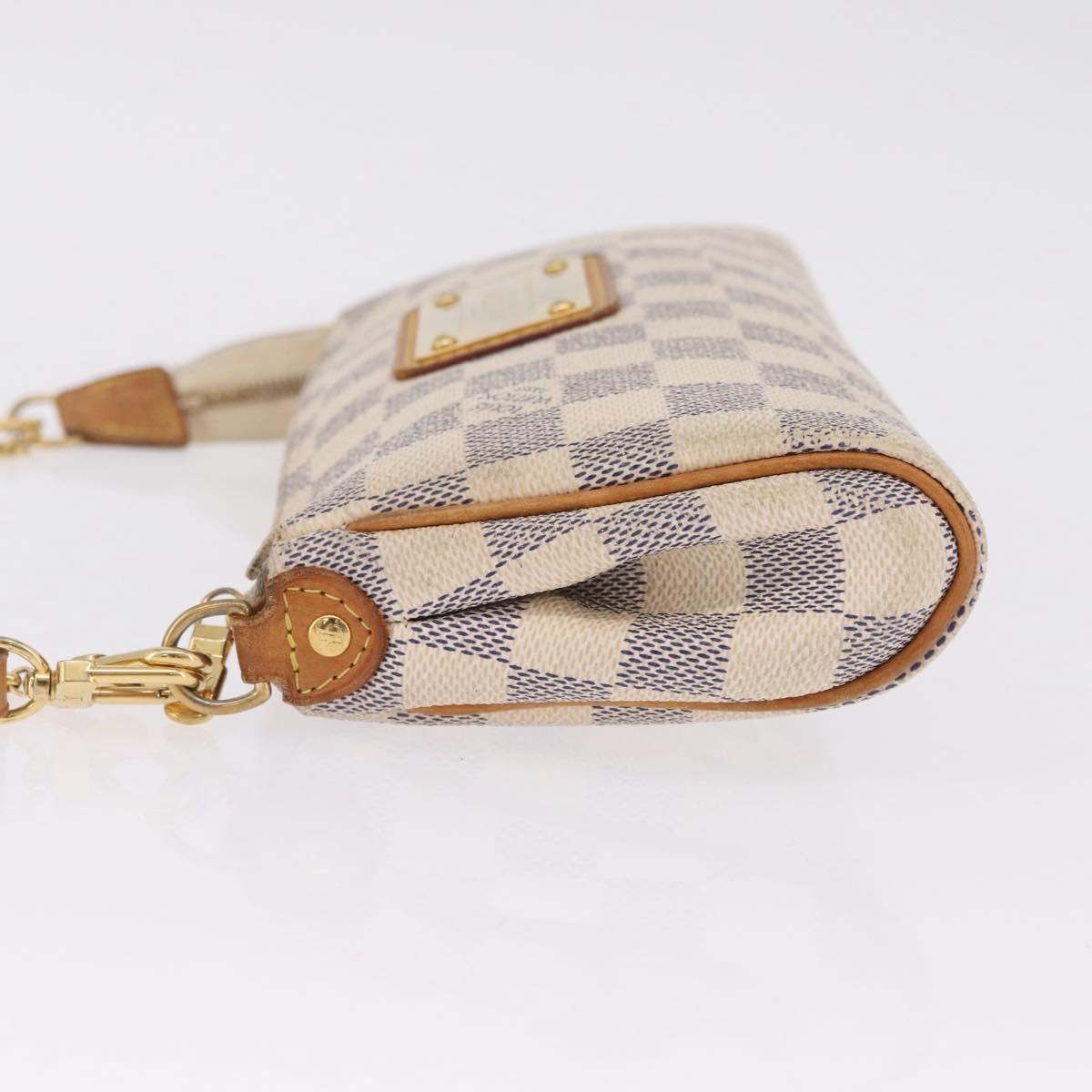 LOUIS VUITTON Damier Azur Eva Shoulder Bag 2way N55214 LV Auth 212930A