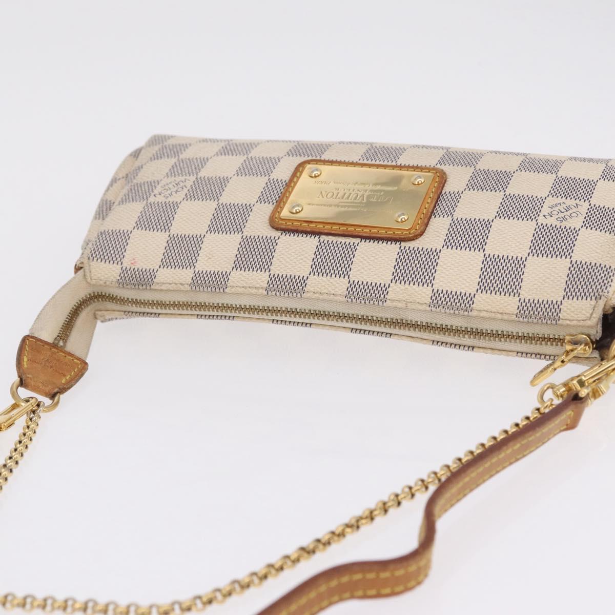 LOUIS VUITTON Damier Azur Eva Shoulder Bag 2way N55214 LV Auth 212930A