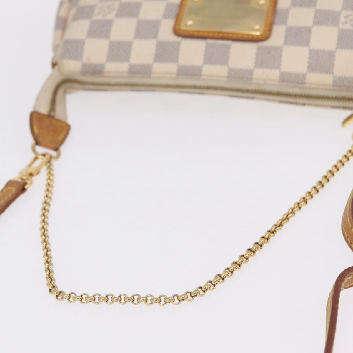 LOUIS VUITTON Damier Azur Eva Shoulder Bag 2way N55214 LV Auth 212930A