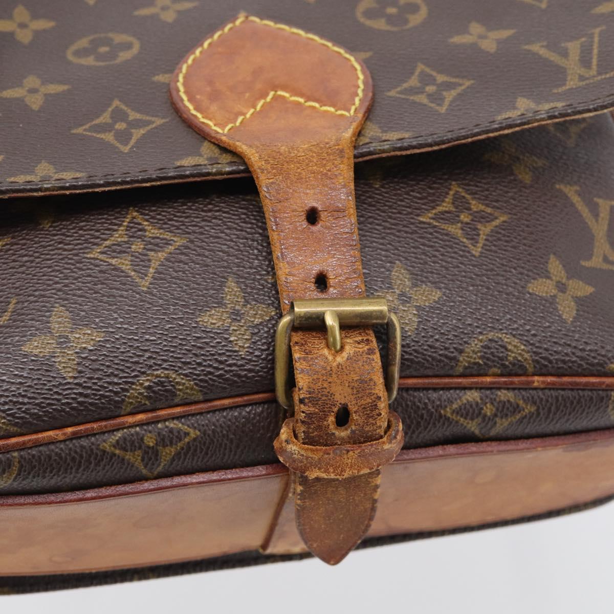 LOUIS VUITTON Monogram Cartouchiere MM Shoulder Bag M51253 LV Auth 212933