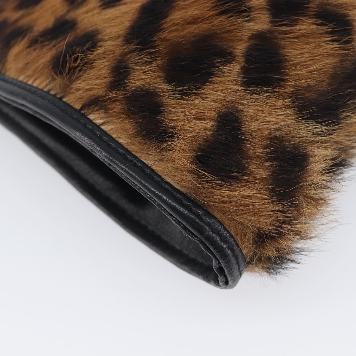 LOEWE Hand Bag Harako leather Brown Gold Auth 212938V