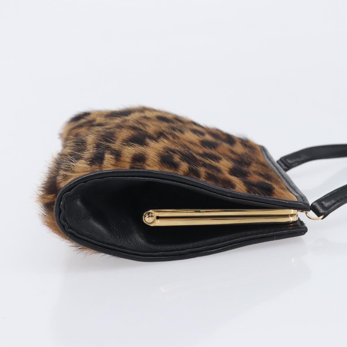 LOEWE Hand Bag Harako leather Brown Gold Auth 212938V