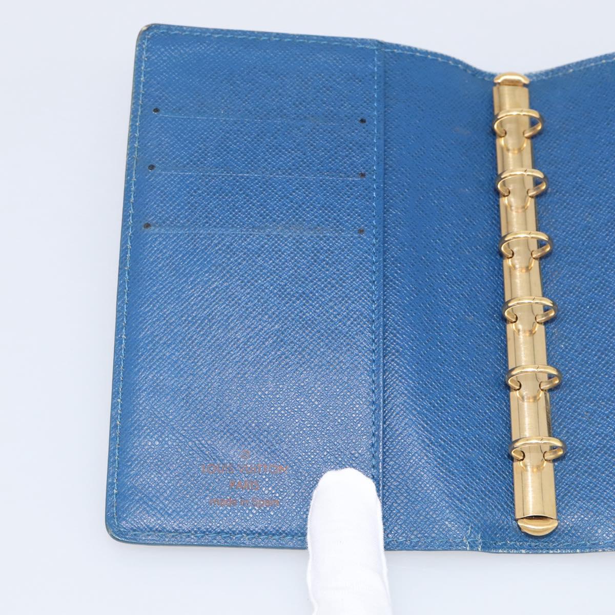 LOUIS VUITTON Epi Agenda PM Day Planner Cover Blue R20055 LV Auth 212953