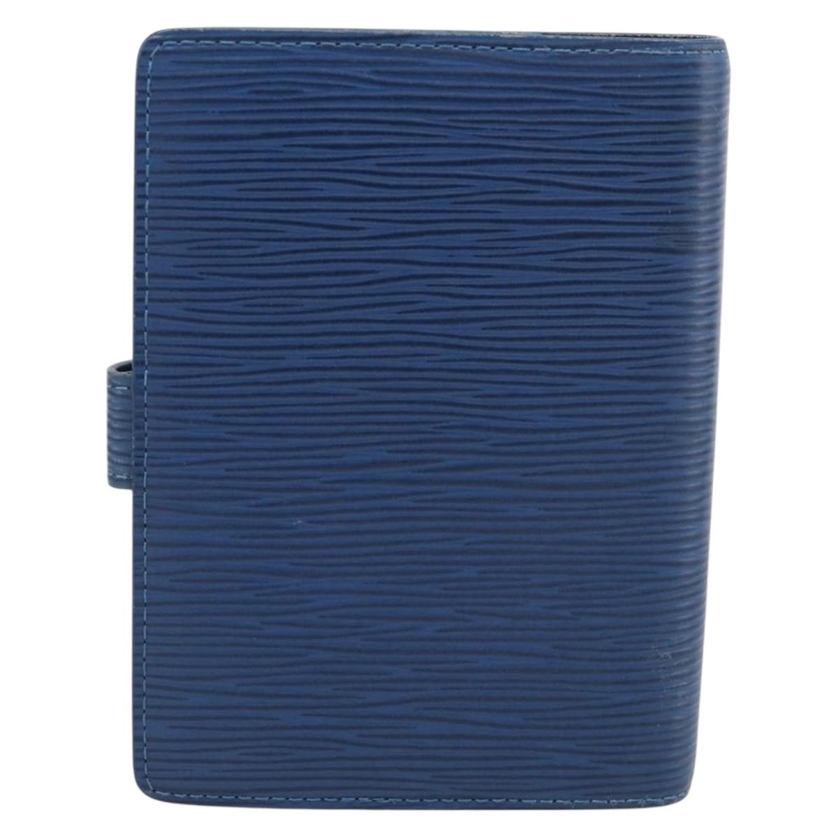 LOUIS VUITTON Epi Agenda PM Day Planner Cover Blue R20055 LV Auth 212953