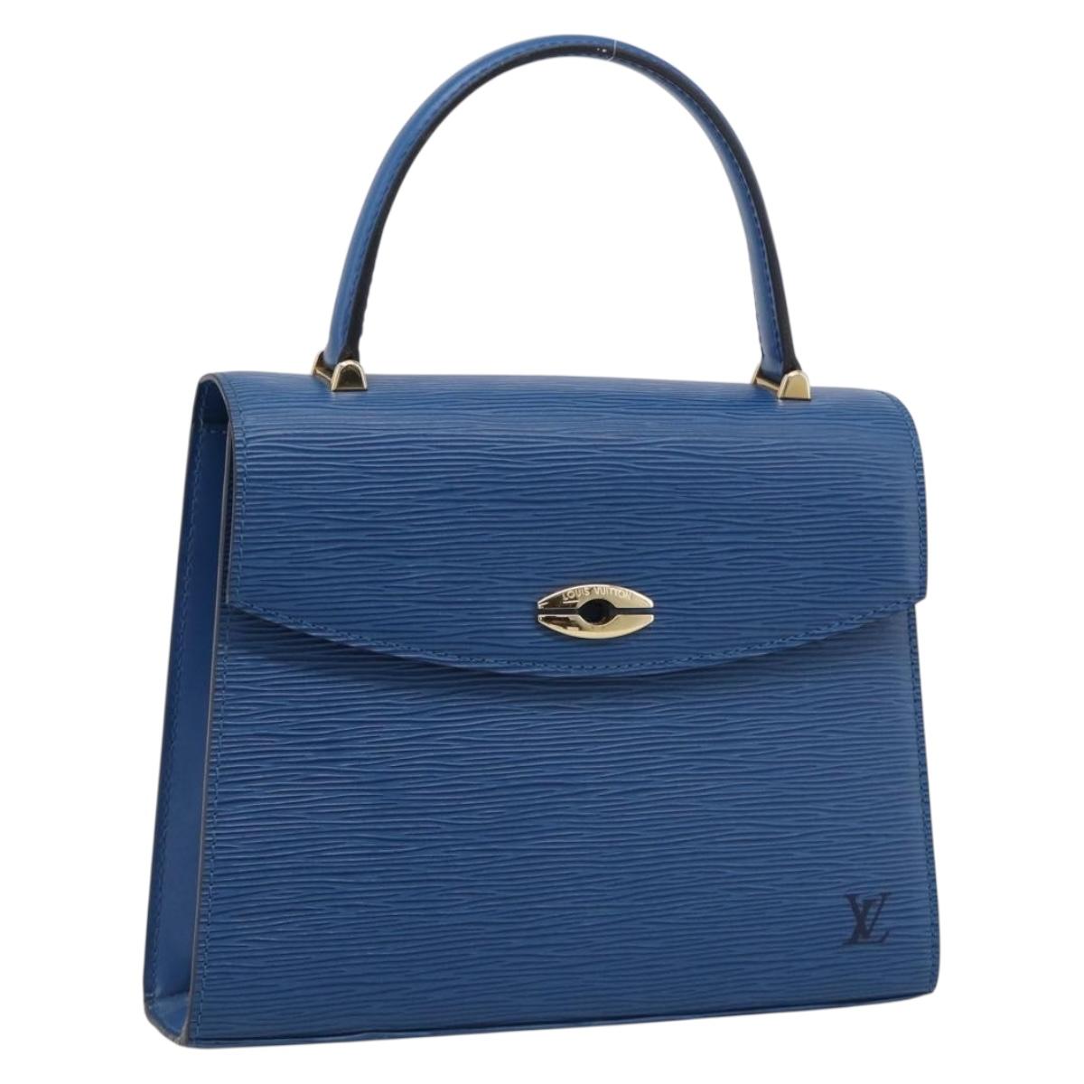 LOUIS VUITTON Epi Malesherbes Hand Bag Blue M52375 LV Auth 212964