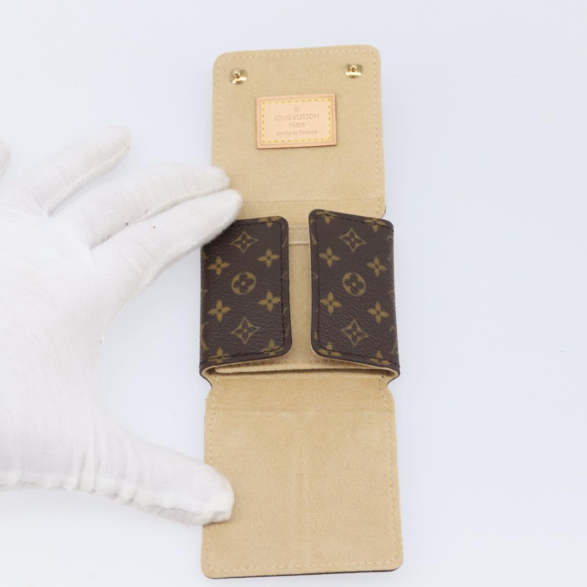 LOUIS VUITTON Monogram Jewelry Case Jewelry Box LV Auth 212979