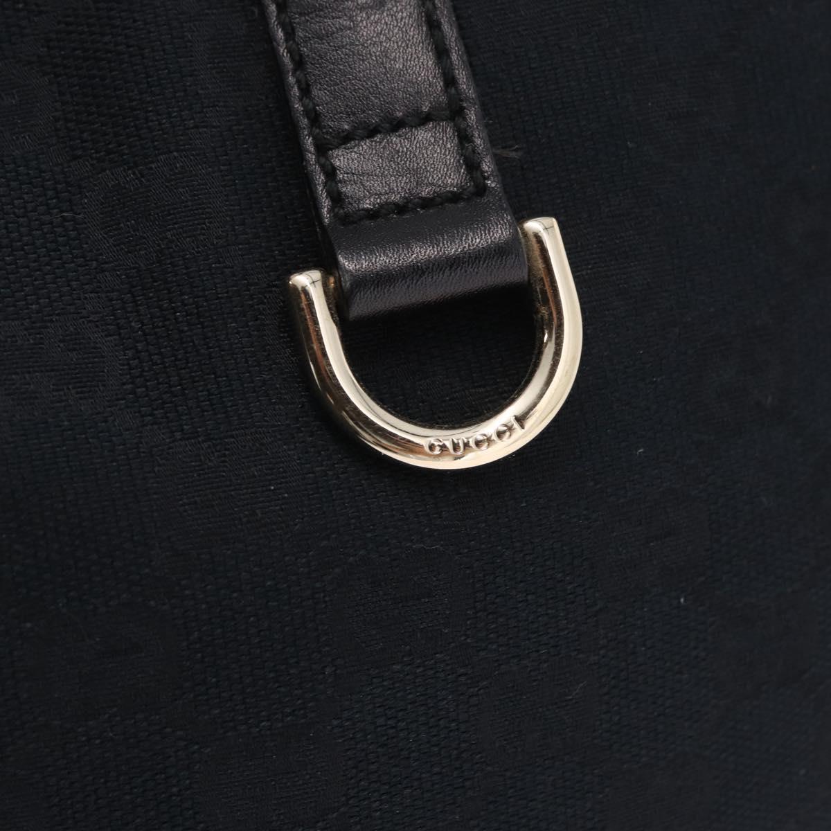 GUCCI GG Canvas Hand Bag Black Gold 169946 Auth 213000