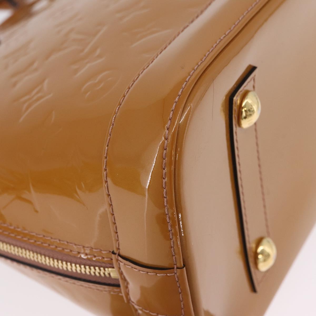 LOUIS VUITTON Monogram Vernis Alma PM Bag Rose Velours M91583 LV Auth 213007A